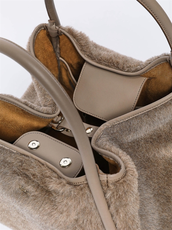 Max Mara TMARIN4 Teddy Taske, Warm Grey 